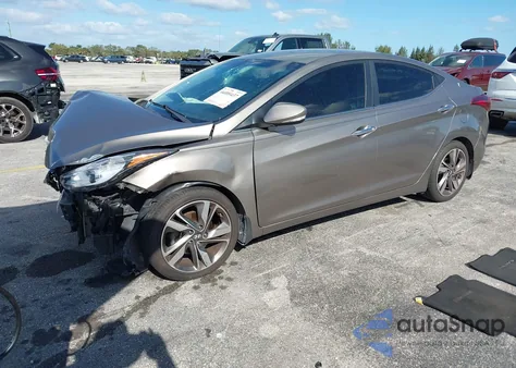 2015 Hyundai Elantra Limited from USA, damaged, VIN 5NPDH4AE8FH557410